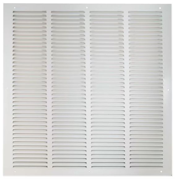 20x20 Steel White Sidewall/Ceiling Return Air Grille