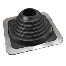 #4 Roofjack Square EPDM Pipe Flashing Boot, Black