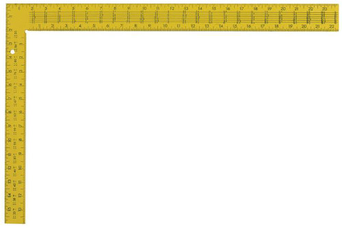 16" x 24" Steel Rafter Square, Yellow (TS154)