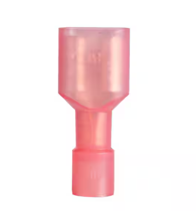 22-16 AWG 0.250" Fully Insulated F-Disconnects, Red (15-Pack)
