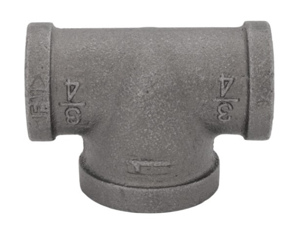 Black Iron Tee 3/4" x 3/4" x 1"