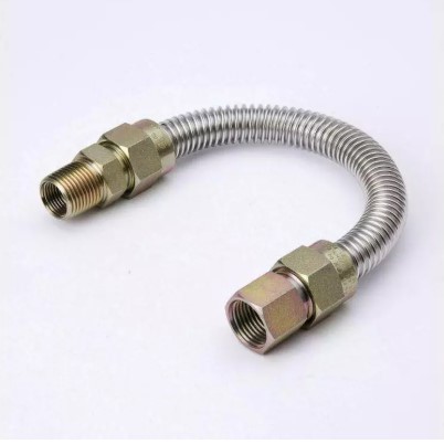 Flex Gas Connector Silver 1/2" x 24" MIP x MIP