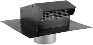 RC12P Roof Cap, Black Painted Steel, 12" Duct