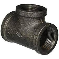 Black Iron Tee 1" x 1" x 3/4"