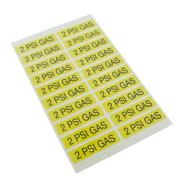 Gas Labels, 2 PSI