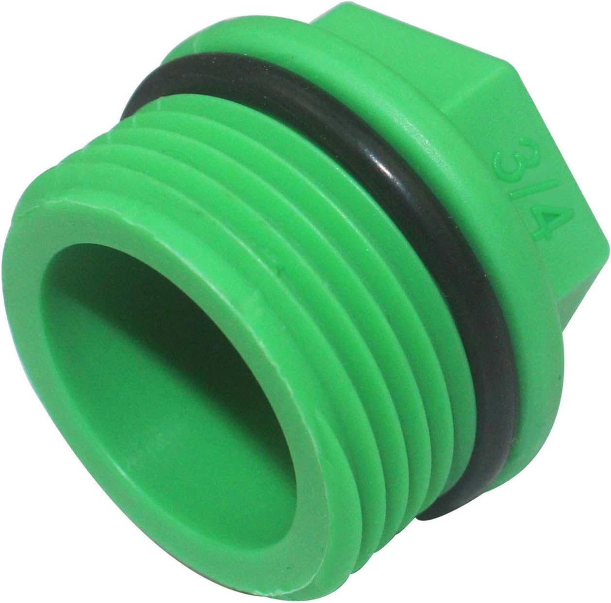 PVC 3/4" Threaded Male Plug, Green