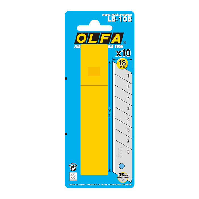 OLFA 18mm Snap-Off Utility Blades (10-Pack)