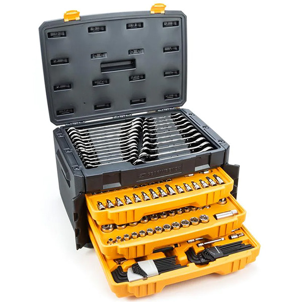 1/4" & 3/8" Drive 90-Tooth SAE/Metric Mechanics Tool Set, 232-Piece