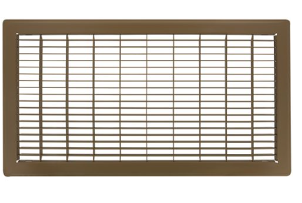 12" x 24" Floor Return Air Grille, Brown