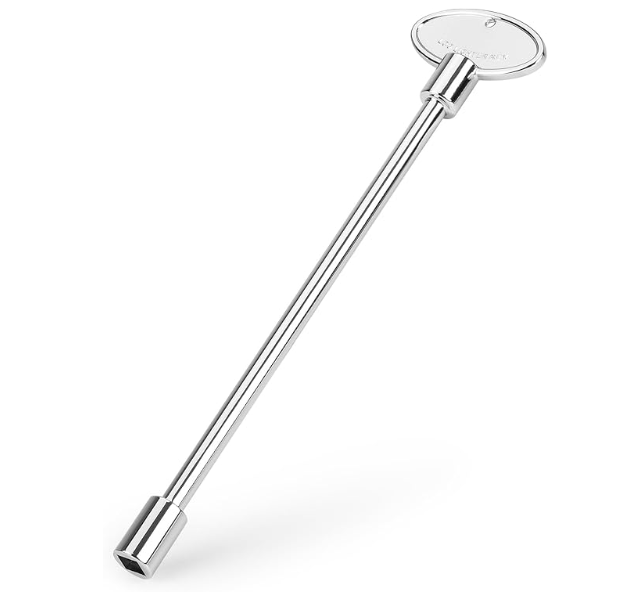 Gas Fireplace/Fire Pit Valve Key, 8", Fits 1/4" and 5/16" Ball Valves
