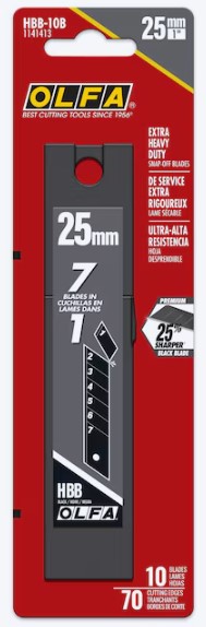 OLFA 25mm Snap-Off Utility Razor Blades (10-Pack)