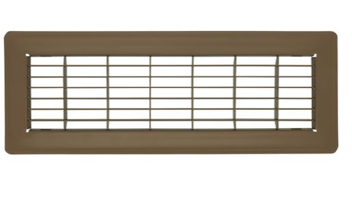 4" x 14" Floor Return Air Grille (Brown)