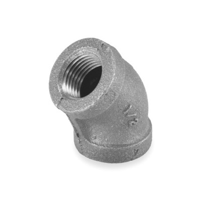 Black Iron 1/2" 45-Degree Elbow