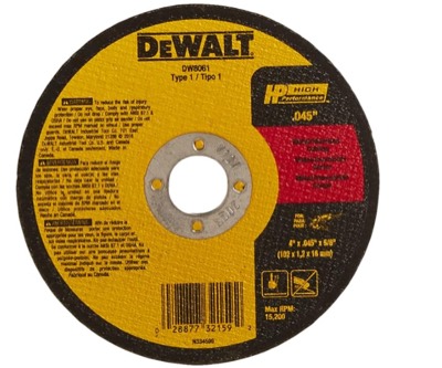 DeWalt DW8061 4" x .045" x 5/8" Cut-Off Wheel