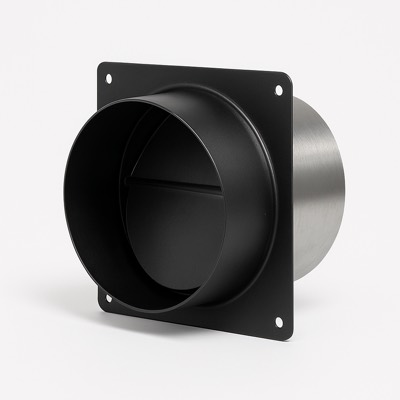 4" Stainless Steel Vent Cap with Non-Return Flap, Black