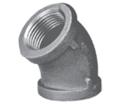 Black Iron 1/2" 45-Degree Elbow