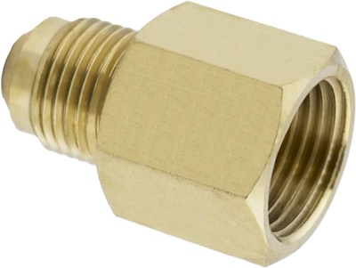 Lasco 1/2" Female Flare x 3/8" Male Flare Brass Adapter