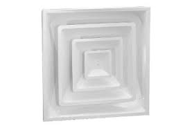 T-Bar 3-Cone Fixed-Pattern Diffuser with 10" Collar