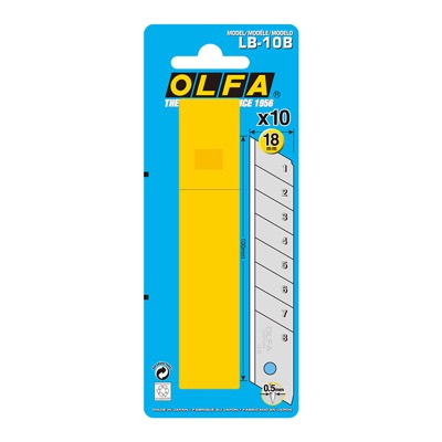 OLFA 18mm Snap-Off Utility Blades (10-Pack)