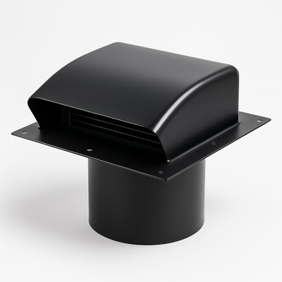 RC10P Roof Cap, Black Painted Steel, 10" Duct