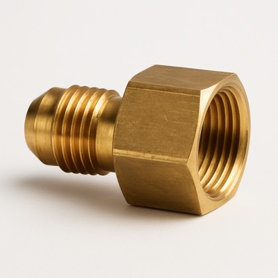 1/2" M x 3/8" FPT Brass Flare Adapter