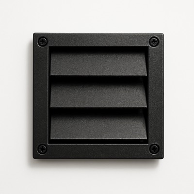6" Black Iron Outside Dryer Vent Cover