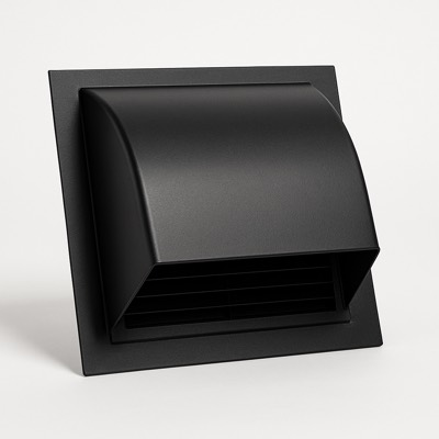 12" Wall Vent Hood Exhaust Cap, Black