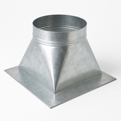 Square-to-Round Transition 19.5" x 20.5" to 18"