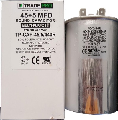 Run Capacitor 45/5 MFD 440V Round