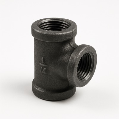 Black Iron Tee 1-1/4" x 1-1/4" x 3/4"