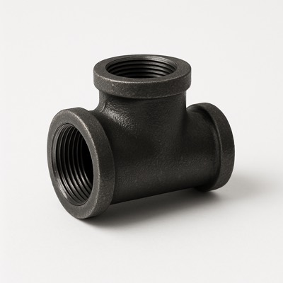 Black Iron Tee 1-1/4" x 1-1/4" x 1"