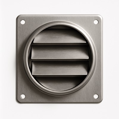 4" Stainless Steel Dryer Vent Cover with Louvers