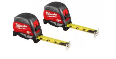 Milwaukee 25 ft. Compact Magnetic Tape Measure (2-Pack)