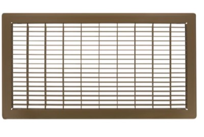 12" x 24" Floor Return Air Grille, Brown